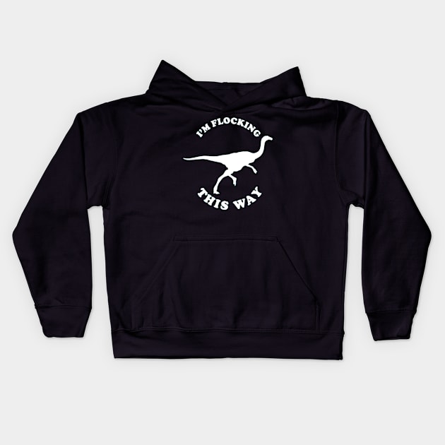 I'm Flocking This Way Kids Hoodie by elenaartits